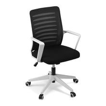 Load image into Gallery viewer, Artiss Ergonomic Office Chair Mesh Computer Desk Chairs with Lumbar Support, Height Adjustment Swivel Chair Mid Back for Home Office Study, Black and White - The White Mall
