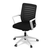 Load image into Gallery viewer, Artiss Ergonomic Office Chair Mesh Computer Desk Chairs with Lumbar Support, Height Adjustment Swivel Chair Mid Back for Home Office Study, Black and White - The White Mall
