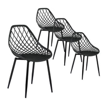 Load image into Gallery viewer, Gardeon 4PC Outdoor Dining Chairs PP Lounge Chair Patio Garden Furniture Black

