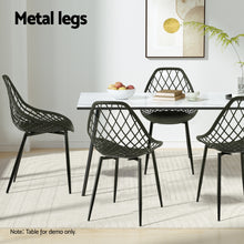 Load image into Gallery viewer, Gardeon 4PC Outdoor Dining Chairs PP Lounge Chair Patio Garden Furniture Black
