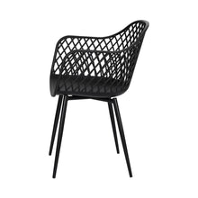 Load image into Gallery viewer, Gardeon 4PC Outdoor Dining Chairs PP Lounge Chair Patio Furniture Garden Black
