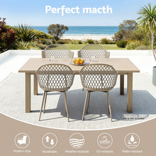 Load image into Gallery viewer, Gardeon 4PC Outdoor Dining Chairs PP Lounge Chair Patio Furniture Garden Coffee

