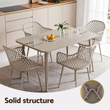 Load image into Gallery viewer, Gardeon 4PC Outdoor Dining Chairs PP Lounge Chair Patio Furniture Garden Coffee
