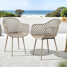 Load image into Gallery viewer, Gardeon 4PC Outdoor Dining Chairs PP Lounge Chair Patio Furniture Garden Coffee

