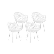 Load image into Gallery viewer, Gardeon 4PC Outdoor Dining Chairs PP Lounge Chair Patio Furniture Garden White
