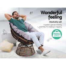 Load image into Gallery viewer, Gardeon Outdoor Lounge Setting Papasan Chair Wicker Table Garden Furniture Brown
