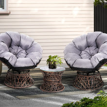 Load image into Gallery viewer, Gardeon Outdoor Lounge Setting Furniture Wicker Papasan Chairs Table Patio Brown
