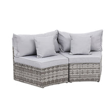Load image into Gallery viewer, Gardeon 2 PCS Outdoor Sofa Set Rattan Modular Chair Garden Patio Furniture Grey
