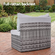 Load image into Gallery viewer, Gardeon 2 PCS Outdoor Sofa Set Rattan Modular Chair Garden Patio Furniture Grey
