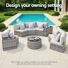 Load image into Gallery viewer, Gardeon 2 PCS Outdoor Sofa Set Rattan Modular Chair Garden Patio Furniture Grey
