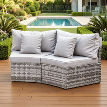 Load image into Gallery viewer, Gardeon 2 PCS Outdoor Sofa Set Rattan Modular Chair Garden Patio Furniture Grey
