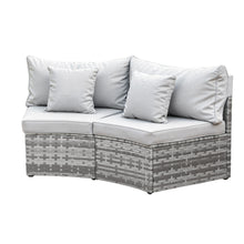 Load image into Gallery viewer, Gardeon 2 PCS Outdoor Sofa Set Rattan Modular Chair Garden Patio Furniture Grey
