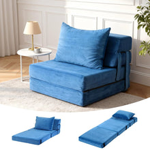 Load image into Gallery viewer, Artiss Convertible Folding Sofa Bed Armless Lounger Foam Floor Sofas Futons Couches - The White Mall
