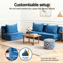 Load image into Gallery viewer, Artiss Convertible Folding Sofa Bed Armless Lounger Foam Floor Sofas Futons Couches - The White Mall
