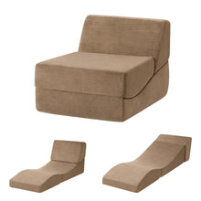 Load image into Gallery viewer, Artiss Folding Sofa Bed Convertible Armless Foam Floor Futon Lounger Couch Brown - The White Mall
