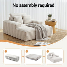 Load image into Gallery viewer, Artiss Sofa Bed Lounge Chair Recliner Couch Reading Chairs Sleeper Cloud Sofas Faux Fur Fabric
