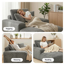Load image into Gallery viewer, Artiss Sofa Bed Lounge Chair Recliner Couch Reading Chairs Sleeper Cloud Sofas - The White Mall
