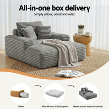 Load image into Gallery viewer, Artiss Sofa Bed Lounge Chair Recliner Couch Reading Chairs Sleeper Cloud Sofas - The White Mall
