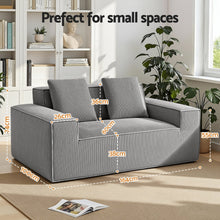 Load image into Gallery viewer, Artiss 2 Seater Sofa Loveseat Sofas Bed Couch No Assembly Corduroy Small Couches Apartement - The White Mall
