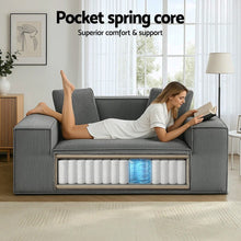 Load image into Gallery viewer, Artiss 2 Seater Sofa Loveseat Sofas Bed Couch No Assembly Corduroy Small Couches Apartement - The White Mall
