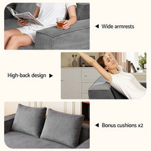 Load image into Gallery viewer, Artiss 2 Seater Sofa Loveseat Sofas Bed Couch No Assembly Corduroy Small Couches Apartement - The White Mall

