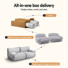 Load image into Gallery viewer, Artiss 2 Seater Sofa Modular Sectional Sofas Couch Bed No Assembly Living Room Grey - The White Mall
