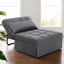 Load image into Gallery viewer, Artiss Sofa Bed Lounge Convertible Ottoman 1 Seater Couch Recliner Linen Grey - The White Mall
