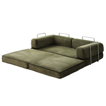 Load image into Gallery viewer, Artiss Convertible Folding Sofa Bed Green - The White Mall
