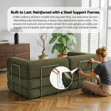 Load image into Gallery viewer, Artiss Convertible Folding Sofa Bed Green - The White Mall
