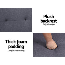 Load image into Gallery viewer, Artiss Sofa Bed 175CM Dark Grey Fabric - The White Mall
