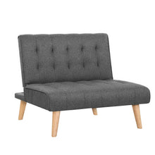 Load image into Gallery viewer, Artiss Sofa Bed Lounge Chair Couch 1 Seater Recliner Futon Bed Set Linen Grey - The White Mall
