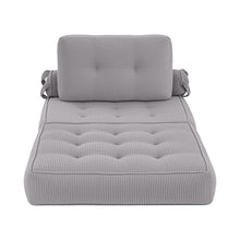 Load image into Gallery viewer, Artiss 1 Seater Corduroy Convertible Sofa Bed Pull Out Boneless Couch Grey - The White Mall
