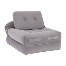 Load image into Gallery viewer, Artiss 1 Seater Corduroy Convertible Sofa Bed Pull Out Boneless Couch Grey - The White Mall
