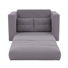 Load image into Gallery viewer, Artiss 2 Seater Corduroy Convertible Sofa Bed Pull Out Boneless Couch Grey - The White Mall
