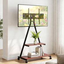 Load image into Gallery viewer, Artiss Mobile TV Stand Rolling Cart Wheels 32-75" Heavy Duty 133kg Mount Bracket
