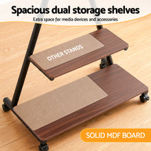 Load image into Gallery viewer, Artiss Mobile TV Stand Rolling Cart Wheels 32-75" Heavy Duty 133kg Mount Bracket
