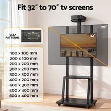 Load image into Gallery viewer, Artiss TV Stand 32-70" Universal Mobile Adjustable Height TV Stand with Wheels

