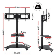 Load image into Gallery viewer, Artiss 40-100" TV Stand Mount Bracket Universal Adjustable Height with Wheels

