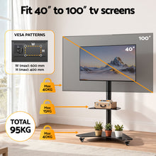 Load image into Gallery viewer, Artiss 40-100" TV Stand Mount Bracket Universal Adjustable Height with Wheels
