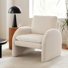 Load image into Gallery viewer, Artiss Armchair Accent Chair Lounge Tub Sofa Couch Curved Arm Seat Boucle White
