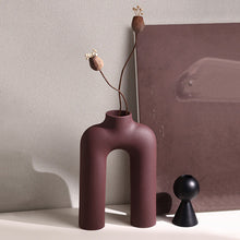 Load image into Gallery viewer, Tubular Letter Vase Set（3-Piece ） – Modern Ceramic Decor for Living Room, Dining Table &amp; TV Stand | Other Luxury Styles Available in Store
