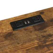 Load image into Gallery viewer, Console Table with 3 Drawers, Industrial Entryway Table with 3 Tier Storage Shelves
