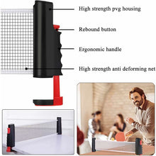 Load image into Gallery viewer, Retractable Table Tennis Net, Portable Table Tennis Net Stand, Perfect For Ping Pong Table, Desk, Dining Table,
