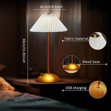 Load image into Gallery viewer, Portable LED Table Lamp with 3 Brightness Levels, USB Desk Lamp for Bedside Dining Table and Desk, White

