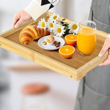 Load image into Gallery viewer, Folding table - Camping table - Portable folding table - Can be used as a dining table, TV table, laptop table, snack table, sofa table or work table - Natural wood color
