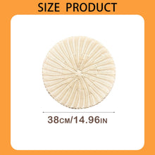 Load image into Gallery viewer, 14 Inch Round Woven Placemats, Non Slip Heat Resistant Plastic Table Mats,Table Placemat For Household Use,Round Rattan Placemats Braided Cup Coasters For Drink Kitchen Dining Table Decoration Brown
