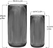 Load image into Gallery viewer, Flower Vase 7.6 Inch Grey Thickened Glass Vase for Lego Flowers,Bookshelf,Dinner Table,Office Desktop,Meeting Room,Bathroom,Countertop,Home Christmas Day Decorati
