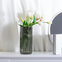 Load image into Gallery viewer, Flower Vase 7.6 Inch Grey Thickened Glass Vase for Lego Flowers,Bookshelf,Dinner Table,Office Desktop,Meeting Room,Bathroom,Countertop,Home Christmas Day Decorati
