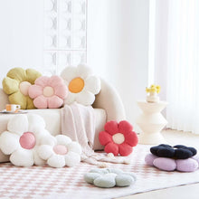 Load image into Gallery viewer, White Flower Decorative Throw Pillow for Bed Couch, Cute Daisy Shaped Plush Aesthetic Pillow, Soft 19.6" Floor Pillow Seat Cushion
