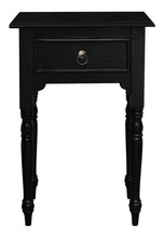 Load image into Gallery viewer, Milly Turn Leg 1 Drawer Side Table  (Black)
